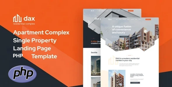 DAX - Apartment Complex Landing Page PHP Template