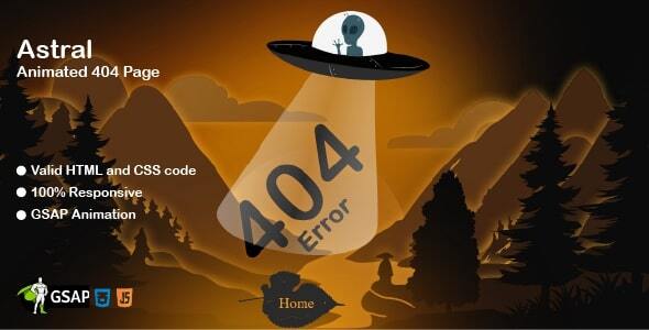 Astral - Animated 404 Error Page