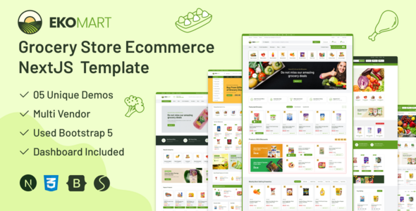 Ekomart - eCommerce React NextJS Template + Admin Dashboard