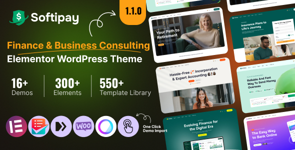 Softipay – Finance & Business Consulting WordPress Theme