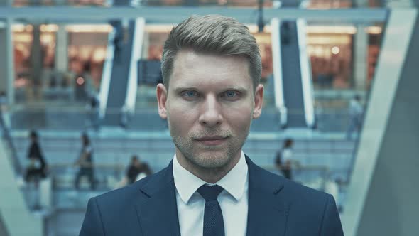 Young smiling businessman