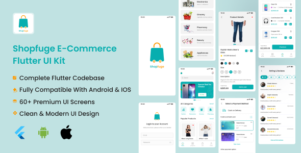 Shopfuge Ecommerce Flutter App UI Kit