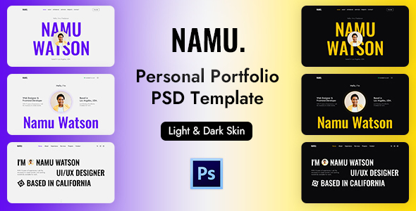 Namu - Personal Portfolio PSD Template