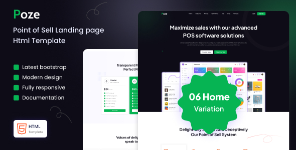 Poze - Point of Sale (POS) Landing Page HTML Template