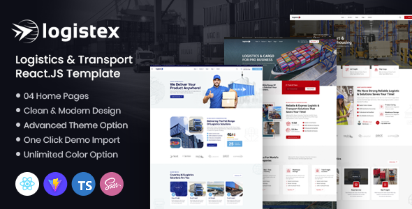 Logistex - Transport & Logistics ReactJS Template