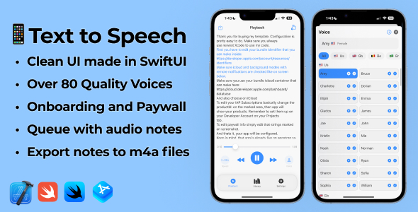 iOS 17 Swift TTS Reader App | Advanced Text to Speech with Subscriptions