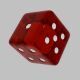 Red Transparent Dice 3D Render - 3DOcean Item for Sale
