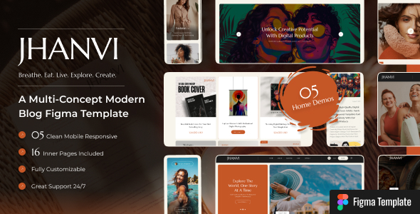 Jhanvi - Multi-Blog Figma Template