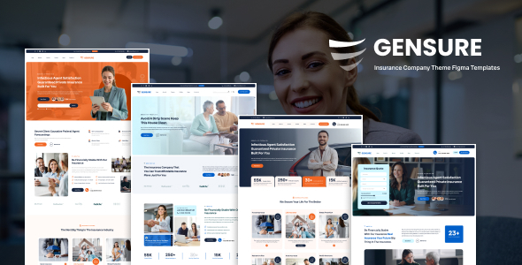 Gensure - Insurance Company & Finance Figma Template