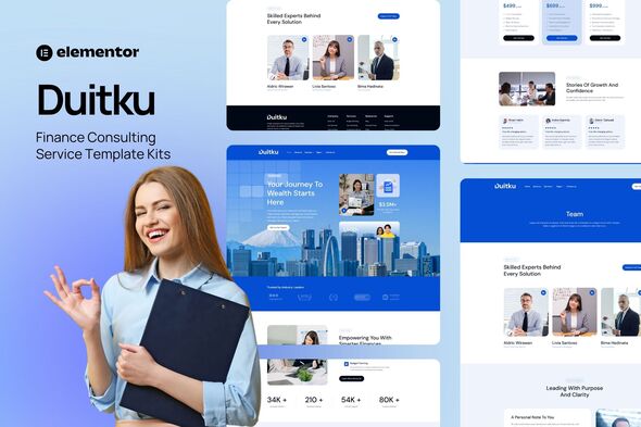 Duitku – Finance Consulting Service Elementor Template Kit