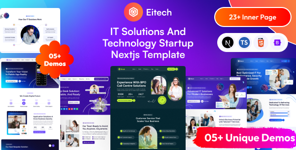 Eitech - IT Solutions & Technology Startup Next.js Template