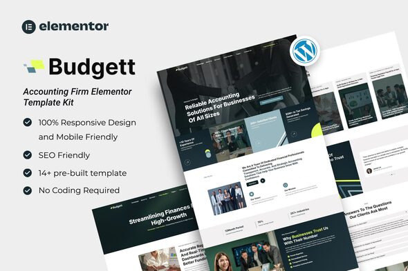 Budgett - Accounting Firm Elementor Template Kit