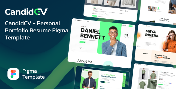 CandidCV - Personal Portfolio Resume Figma Template