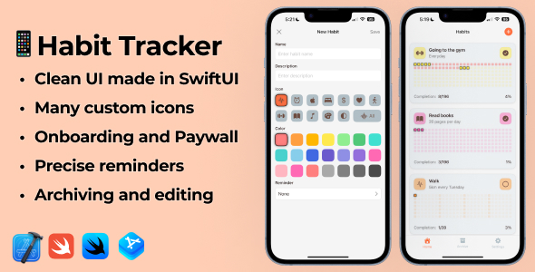iOS 17 Swift Habit Tracker App | Habit App with Subscriptions (IAP)