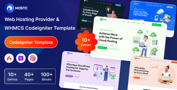 Hostc - Web Hosting Provider & WHMCS CodeIgniter Template