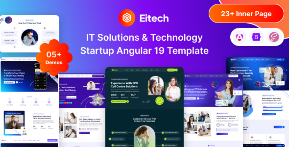 Eitech - Angular IT Solutions & Technology Startup Template