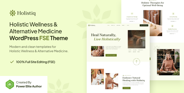 Holistiq – Holistic Wellness & Alternative Medicine Gutenverse FSE WordPress Theme
