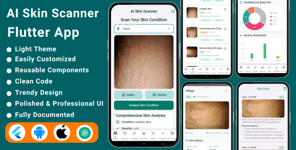 AI Dermatologist – Skin Scanner Flutter App | Dermat AI for Skin Disease Detection | OpenAI-Powered