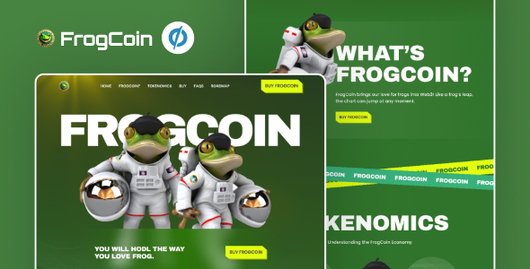 Frogcoin — Cryptocurrency Unbounce Template