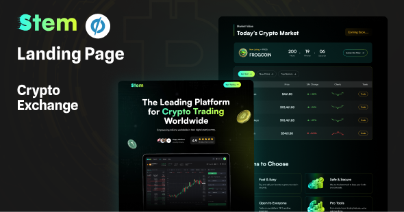 Stem — Crypto Unbounce Template