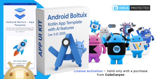 Android Boltuix - Kotlin App Template with AI features (ver 3.3) 2025