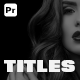 Animated Titles for Premiere Pro - VideoHive Item for Sale