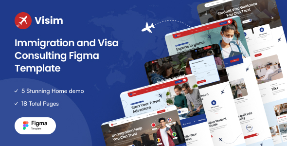 Visim -Immigration & Visa Consulting Figma Template