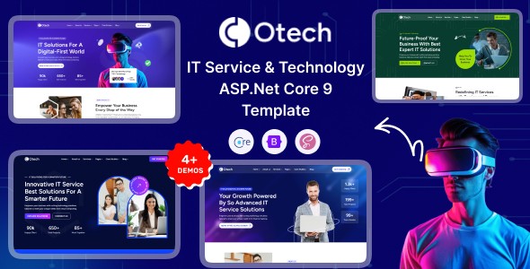 oTech - IT Solutions & Technology Startup ASP.Net Core 9 Template