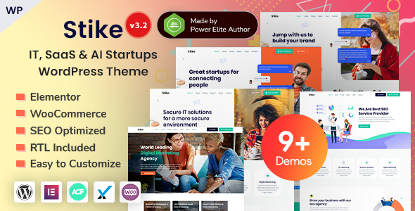 Stike - Technology, IT Startup, SEO & Digital Marketing WordPress Theme