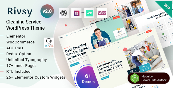 Rivsy – Cleaning Services WordPress Theme for Maid, Housekeeping & Janitorial Companies