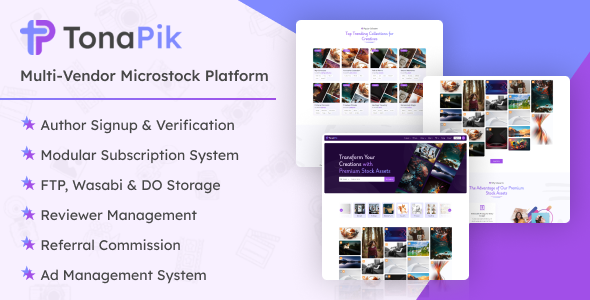 TonaPik - Multi Vendor Microstock Platform