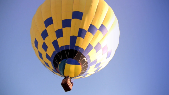 Yellow-Blue Hot Air Balloon