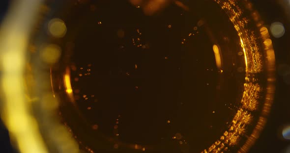 View From Under the Glass of Lemonade, Bubbling After Pouring, 