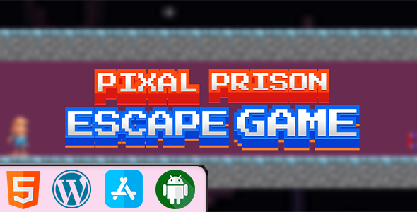 Pixel Prison Escape Game - HTML5 Construct3 Game
