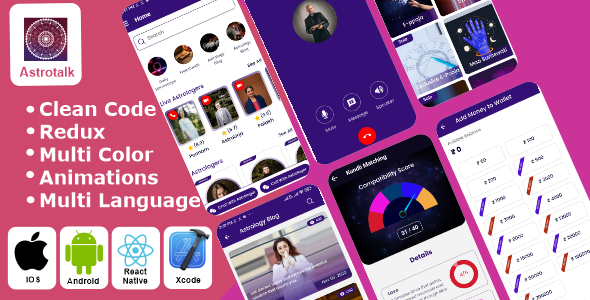 Astrotalk App - Astrology App | Online  Horoscope | Astrotalk React Native iOS/Android App Template