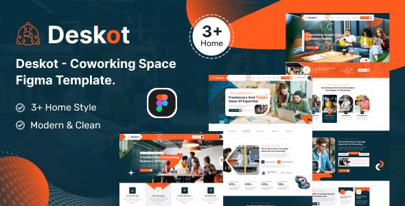 Deskot - Coworking Space Figma Template