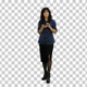 Young asian women standing with smartphone, Alpha Channel - VideoHive Item for Sale