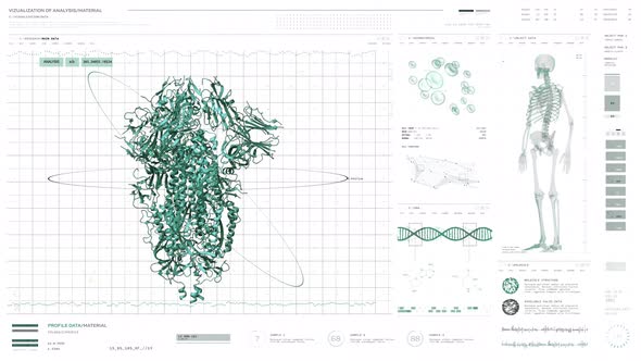 Microscopic Interface Conducts Biohazard Virus Bacteria Structure Analysis alt