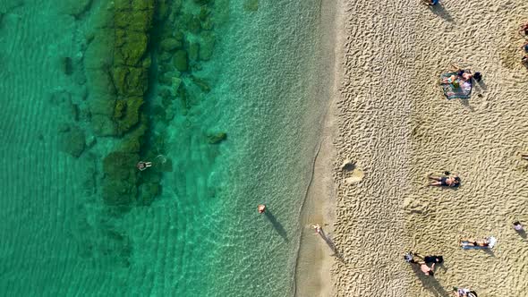 Summer Cleopatra Beach aerial view 4 K