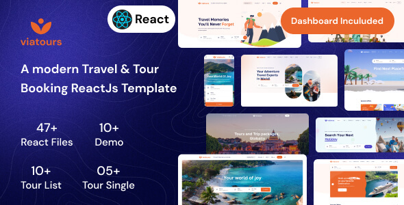 ViaTours - Travel & Tour Agency ReactJs Template