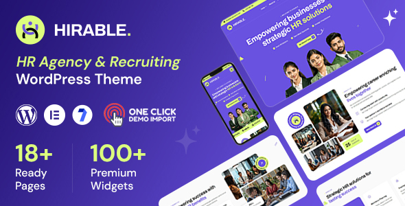Hirable - Human Resources & Recruiting WordPress Theme