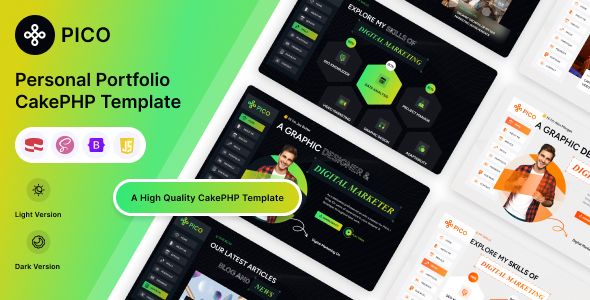Pico - Personal Portfolio CakePHP Template