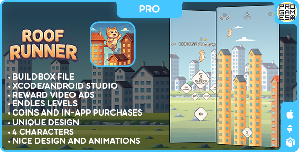 Car Roof Runner (PRO) - BUILDBOX CLASSIC - IOS - Android - Reward video