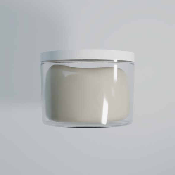 Cream Jar 3D Model (OBJ)