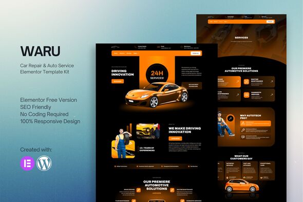 Waru - Car Repair & Auto Service Elementor Template Kit