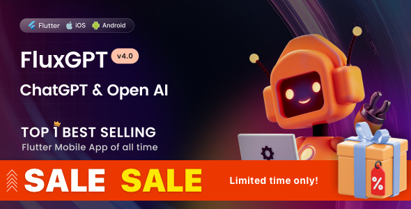FluxGPT - Powerful ChatGPT, OpenAI Writing Assistant & Image Generator - Flutter Full App