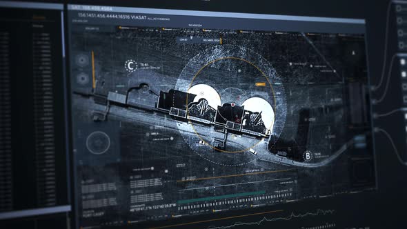 Security satellite scanner gathers information about the enemy military base alt