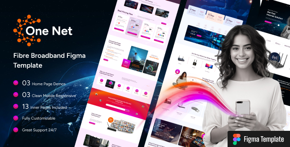 One Net - Broadband & Internet Figma Template
