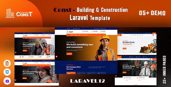 Const - Building & Construction Laravel Template