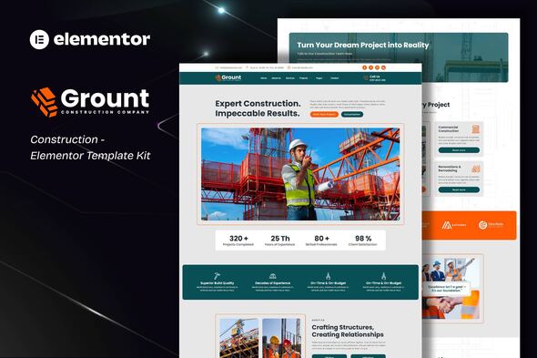 Grount - Construction Elementor Template Kit